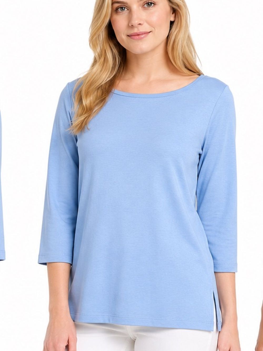Isaac Mizrahi Light Blue Long Sleeve Top